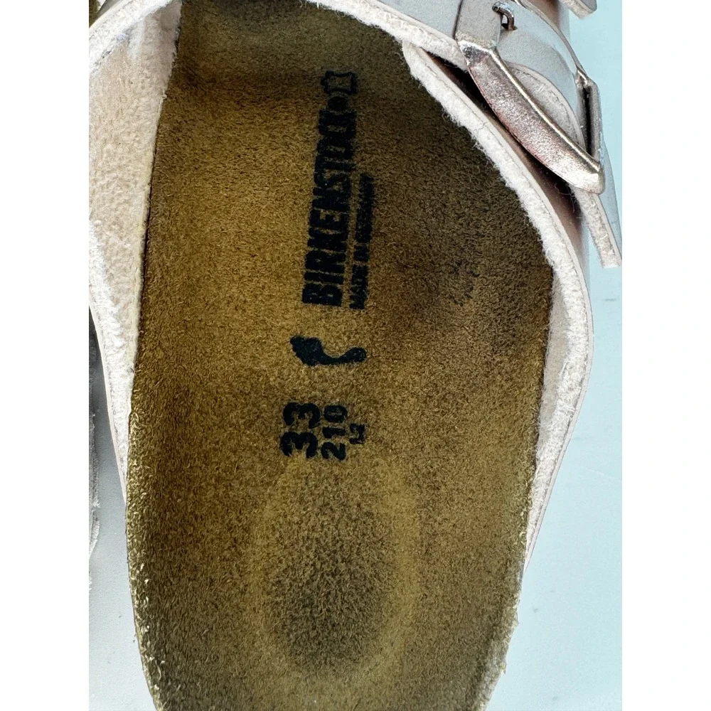 Birkenstock Arizona Sandals Kids 35 Rose Gold Metallic 1018925